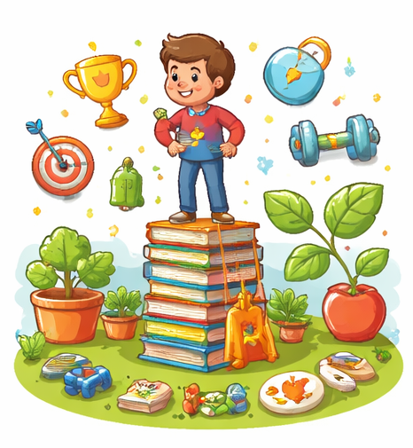 ایک بچہ جو اچھی عادتوں کے جار (Jar) میں اپنی نیکیاں اکٹھا کر رہا ہے